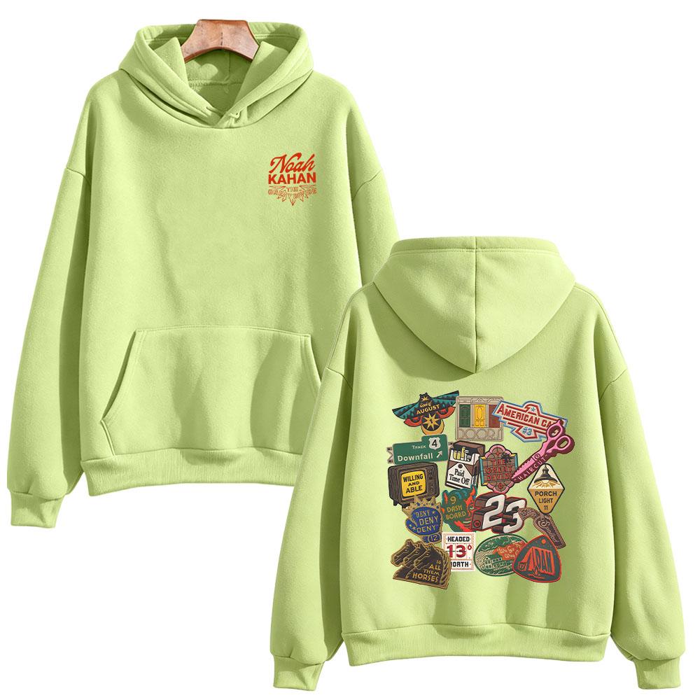 Noah Kahan Tracklist Hoodies Y2K Aesthetic Print Sweatshirt Women Men Streetwear Fashion High Street Casual Long Sleeve Pullover