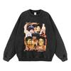 Oversized Cotton Hooded Sweatshirt Men Streetwear Loose Fit Graphic Print Long Sleeve Winter Casual Top