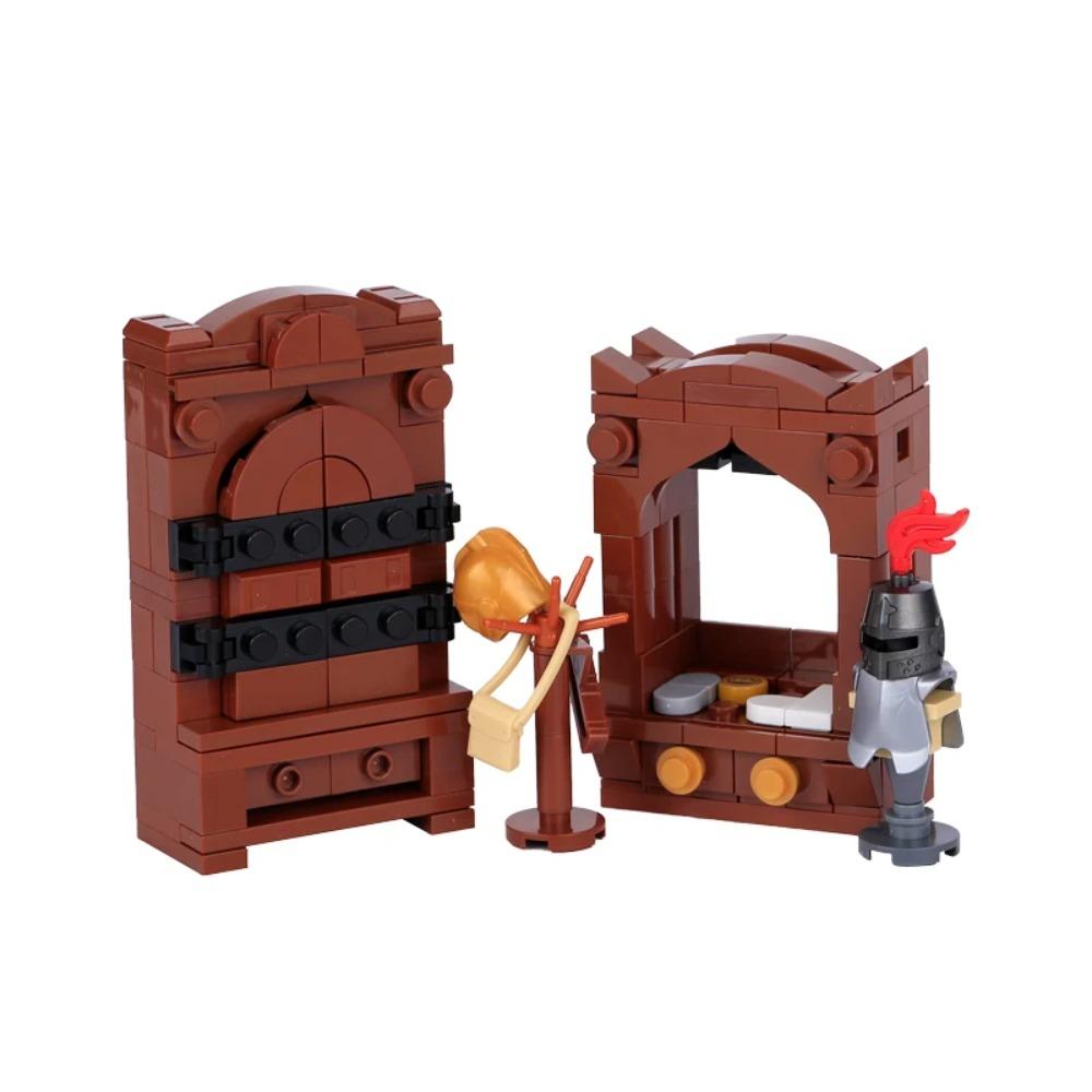 Средневековая хижина ведьмы Строительные блоки MOC Режим Бутылка с волшебным зельем Кухня ведьмы Стол для картографии Игрушки Кирпич Подарок