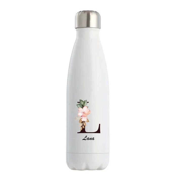 Gourde isotherme - PLANETEE - Lana - Double paroi inox - Chaud 12h / Froid 24h - Personnalisable (prénom)