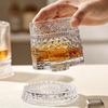 255 ML Whiskey Glass Transparent Wine Glass Household Heat-resistant Rotatable Beer Cup Party Drinkware Creative Ornaments