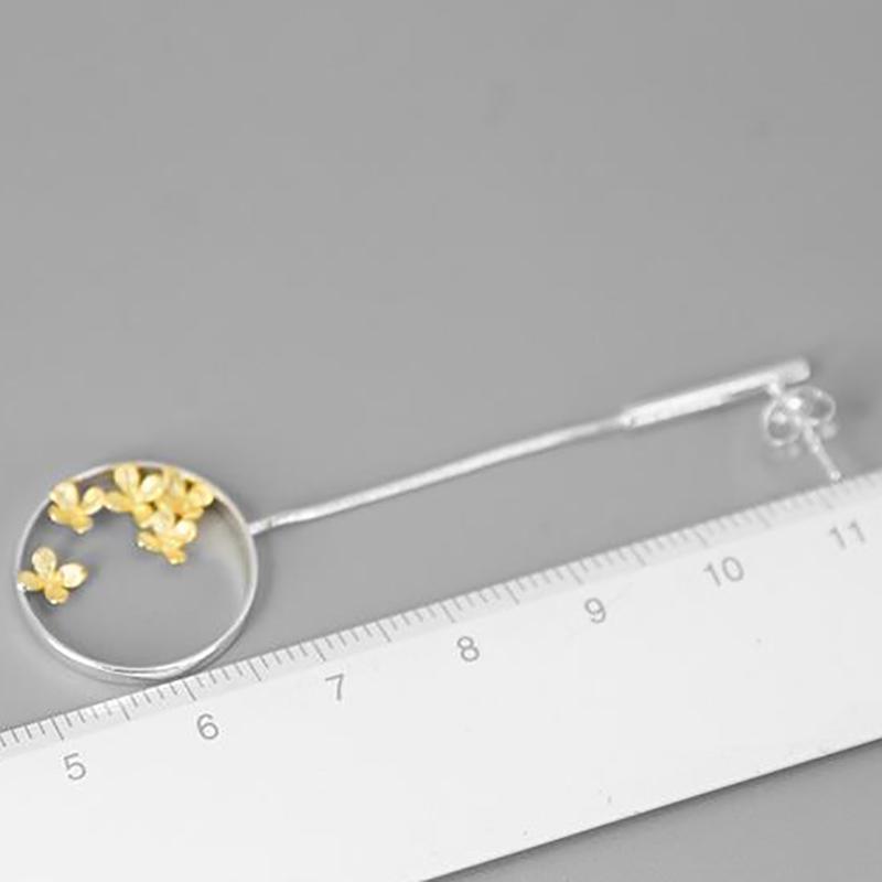 Дизайнерские оригинальные новые круглые полые серьги-подвески с душистой османтусом для женщин, личностные, элегантные украшения