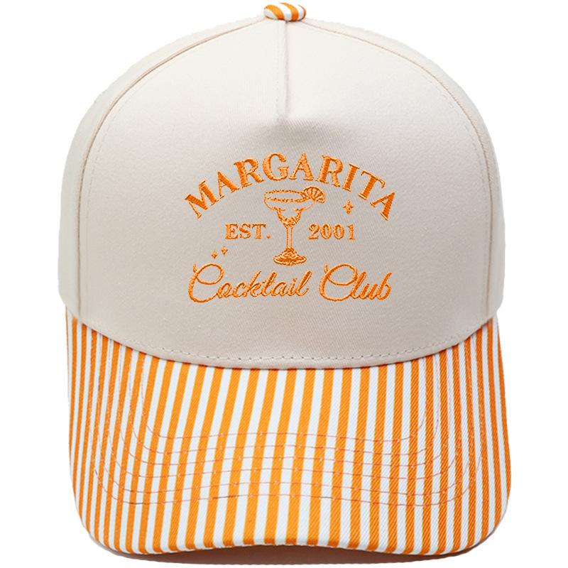 MARGARITA Cocktail Club Truck Driver Hat Embroidery Color Matching Baseball Cap Men's and Women's Casual