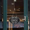 OPEN/CLOSED Sign Wooden Double-sided Shop Window Sign Hanging Open Closed Sign
