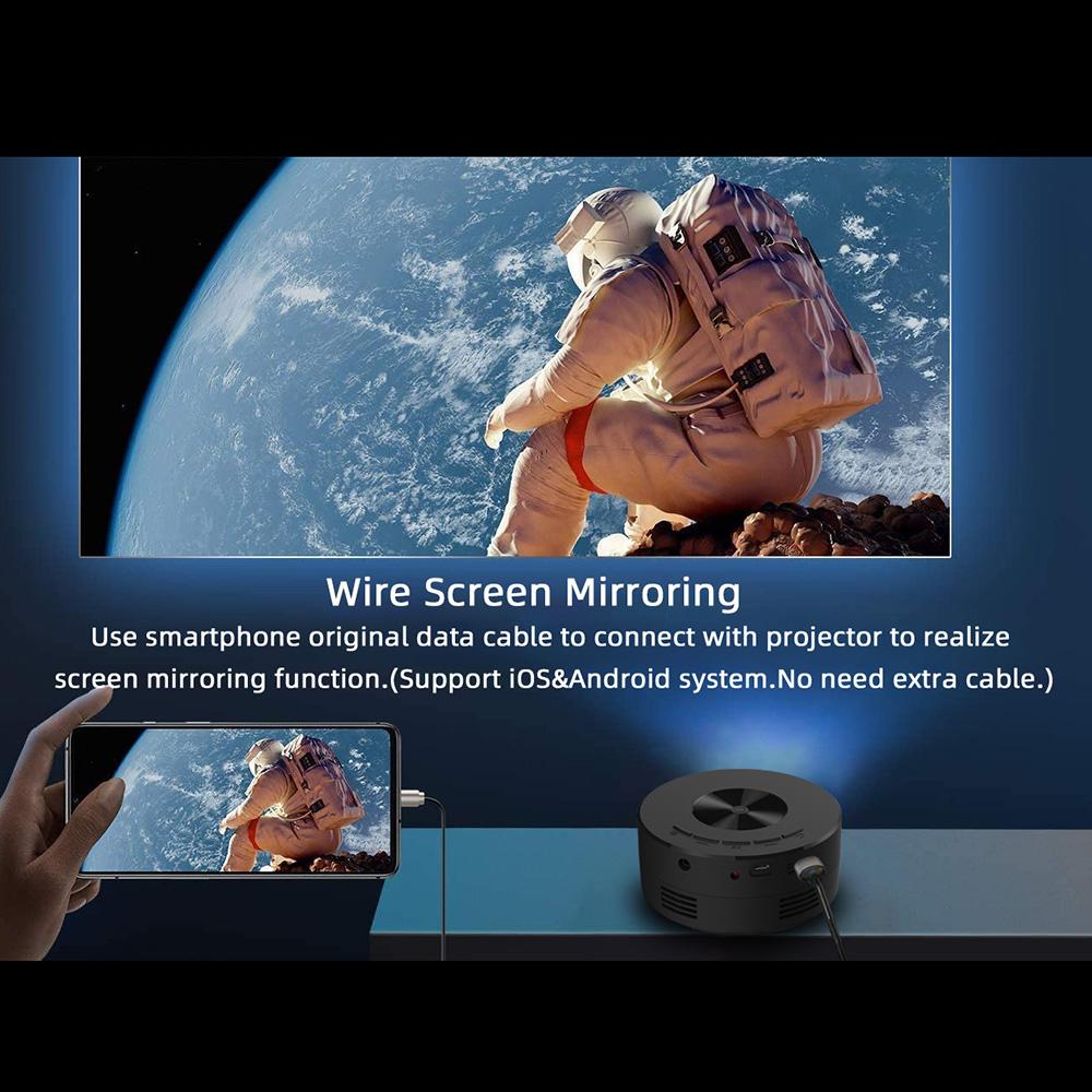 Мини-проектор LED HD 1080p Портативный проектор для домашнего кинотеатра Защита глаз