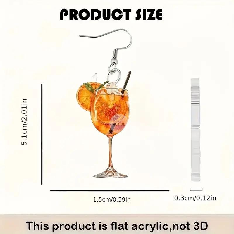 Модные акриловые серьги Orange Juice для женщин