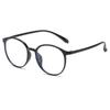 Anti-Blue Flat Glasses Hinge Frame Trendy Plain Face Small Retro Round Glasses Frame Simple