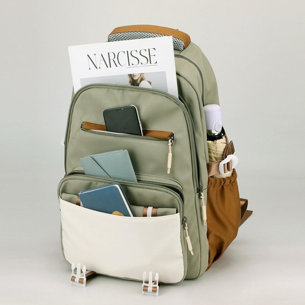 Waterproof Student School Bag Nylon Large Schoolbag Multi-function Backpack Travel