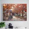 5d Diy Алмазная вышивка Осенний городской пейзаж Алмазная картина Вышивка крестом Полный круглый горный хрусталь