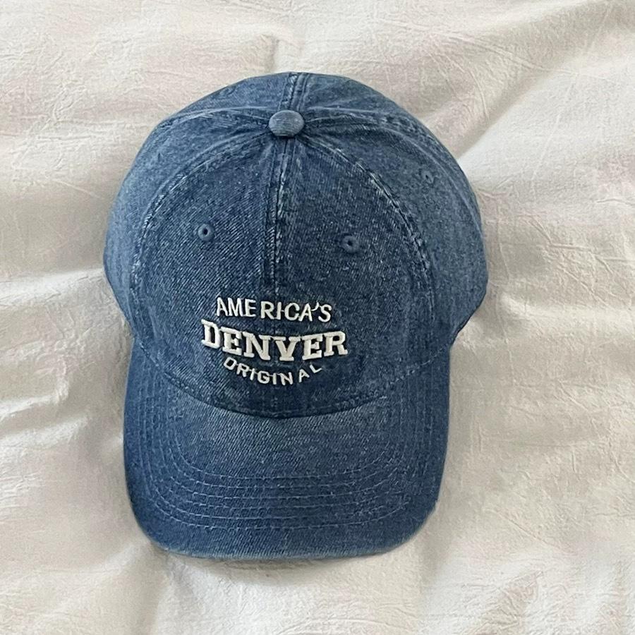 Бейсболка из стираного денима, женская, с широкими полями, большой окружностью головы, с надписью «буква», показывающей маленькое лицо, синяя шляпа, новинка 2024 года