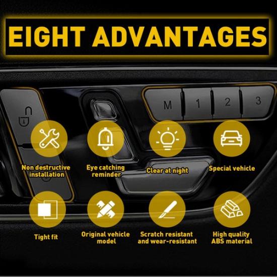 For Mercedes-Benz W212 W204 Door Lock Switch Left+Right Unlock Button Cover Trim