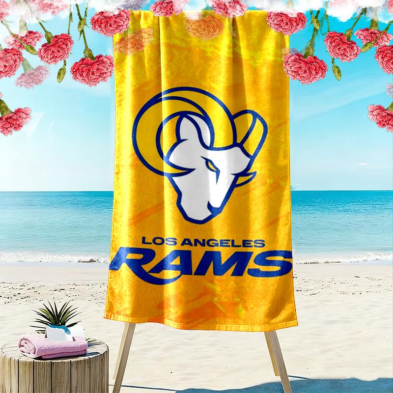 Пляжное полотенце с принтом Los Angeles Rams, большое, мягкое, быстросохнущее, для пляжа, кемпинга, плавания