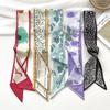 New Luxury Brand Model Small Silk Scarf Women Hair Band Bag Handbag Handle Ribbon Scarf Band Neck Scarves Neckerchief
