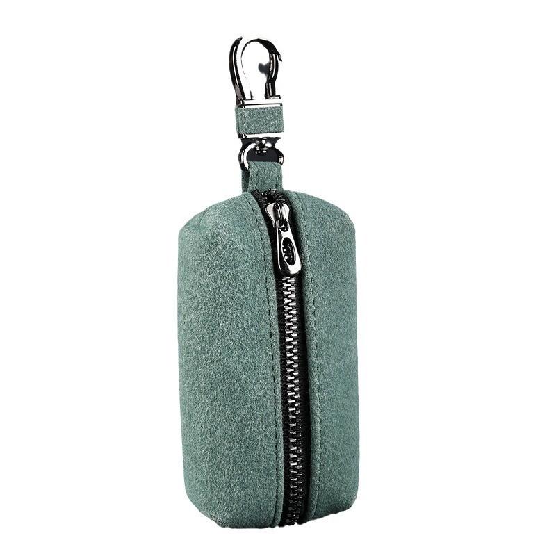 Leather Key Wallet With Chain Compact Organizer For Daily Use
