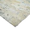 Tapis salon en cuir naturel recyclé gris argent 160x230