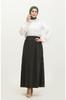 Женская стильная юбка большого размера Ahenk, детальная юбка на пуговицах больших размеров