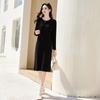 VICTORIA&VERA Women's Long Sleeve Knitted Midi Dress