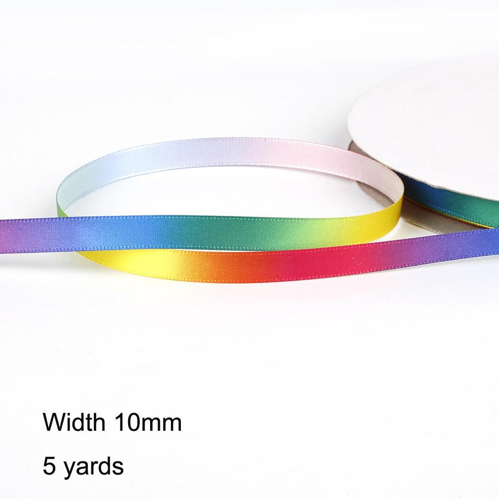 Шелковистые ленты в крупный рубчик градиентного цвета, украшения для свадьбы, фестиваля, вечеринки, бант, открытка, подарочная упаковка, принадлежности