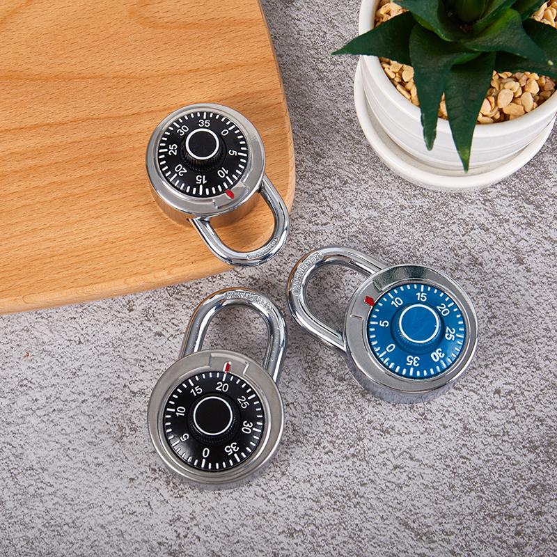 Практичный замок с паролем для поворотного стола, ретро-металлический мини-замок без ключа для сейфа, ящика, шкафчика, маленький замок
