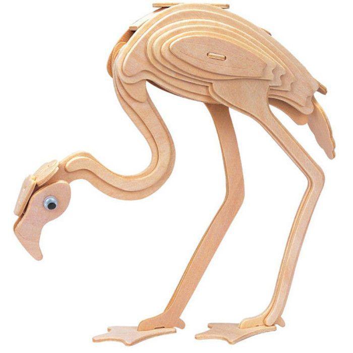 Maquette en bois Flamand rose