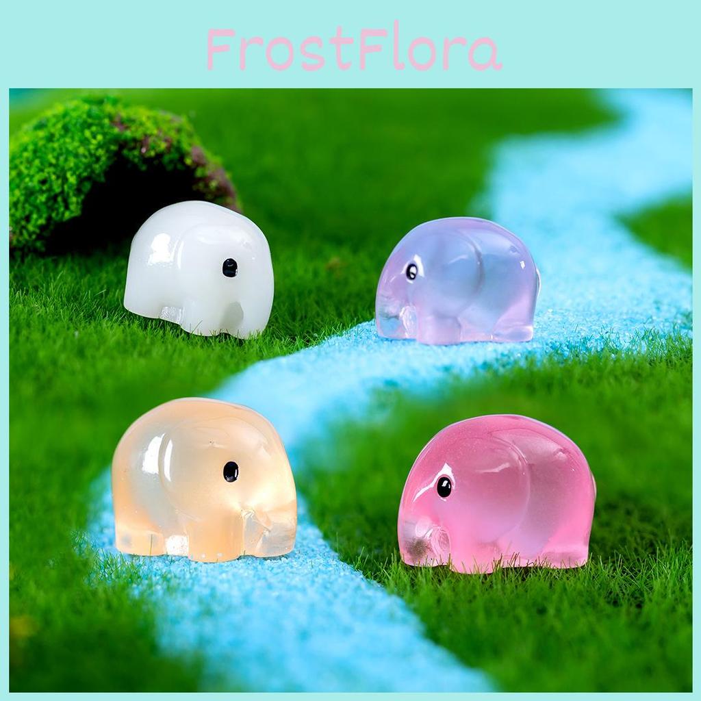 Adorable Luminous Resin Elephant Figurine For Creative Desktop Decoration