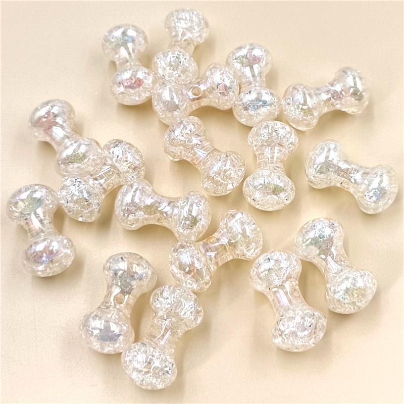 Материалы для изготовления украшений своими руками ручной работы, модные аксессуары в виде гантели, креативные бусины-вспышки цвета кристалл AB, 5 шт., браслет, ожерелье, акриловые аксессуары