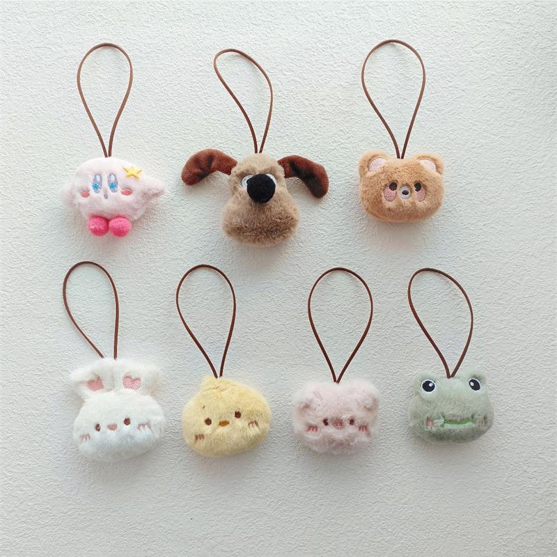 Милый мультяшный плюшевый кулон с изображением животного, брелок с набивным медведем и лягушкой, брелок с именем анти-потерянной метки, детская школьная сумка, кулон