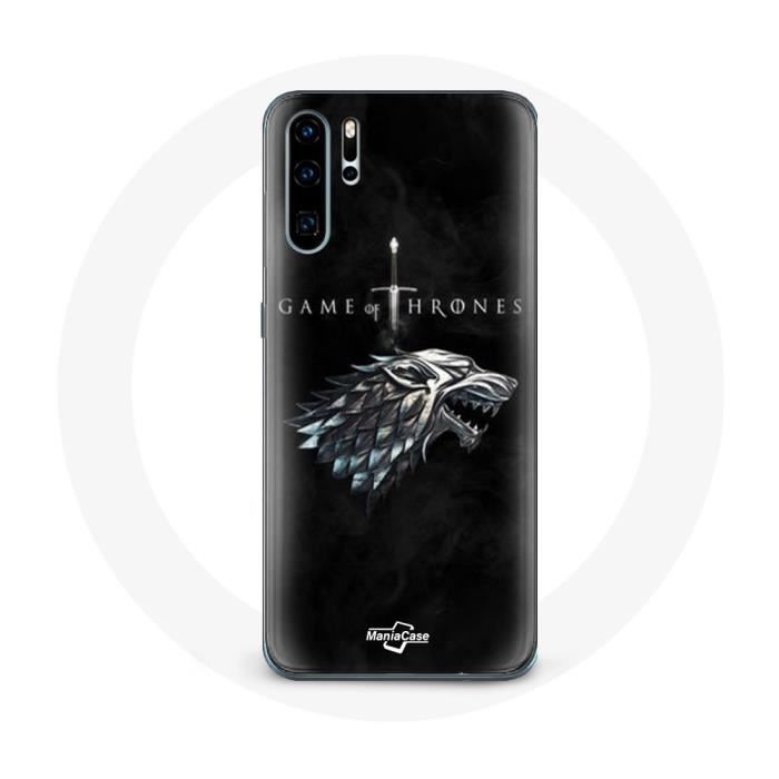 Coque pour Huawei P30 Game of Thrones Saison 8 Le Trône de Fer La maison Stark Logo L'hiver arrive