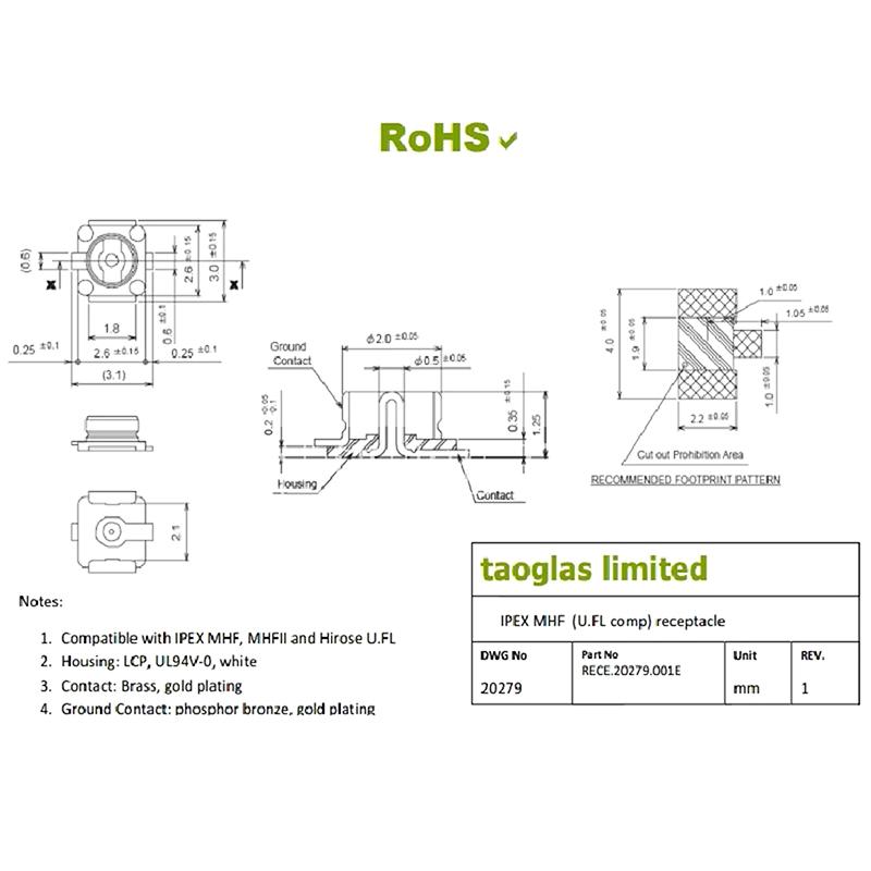 10 шт. высококачественный разъем Ufl Seat Ipex / Ipx U.Fl-R-Smt Rf Wire коаксиальные разъемы гнездо антенны 20279-001E