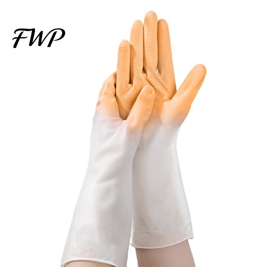 Durable Cleaning Gloves 1 Pair Household Waterproof Anti-Slip Protective Forearm Protection with Extended Cuffs Dishes Kitchen
