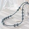 High Quality Blue Gray Shijia Pearl Maillard Wind Necklace Collarbone Chain Neck Chain Sweater Chain Women