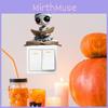 Cute Halloween Reading Book Skeleton Switch Sticker Wall Sticker For Home Decor