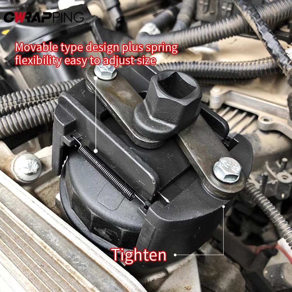 Ключ для масляного фильтра автомобиля Фильтр 60-80 мм Регулируемые ключи для фильтра Съемник Сталь Топливо Литье Двухлапый Разборка для Автоаксессуаров