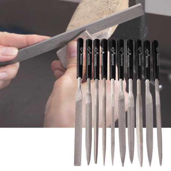 10 шт./компл. набор напильников, износостойкие, хорошая прочность, подшипниковая сталь, изысканная эргономичная ручка, напильники для полировки