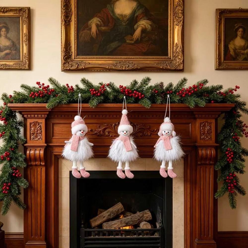 Elegant Hanging Snowman Dolls Knit Hat Christmas Tree Decoration  Home Decor