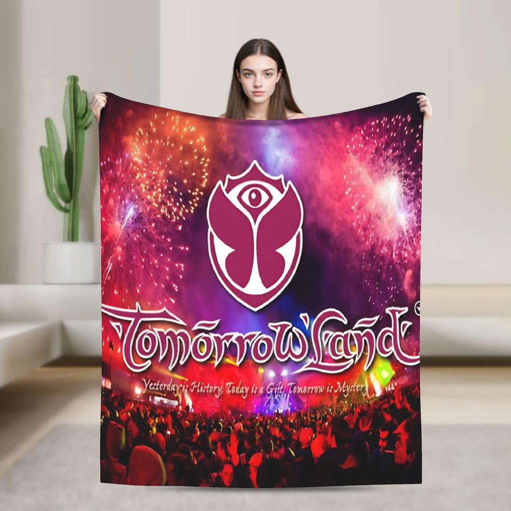 Tomorrowlands Music Festival Flannel Blankets Warm Throw Blanket for Living Room Decorative Fashion Bedspread Sofa Bed Cover