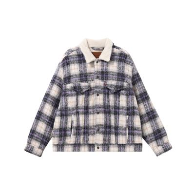 Levis SS23 Куртка мужская с лацканами на одной пуговице, с длинными рукавами, с принтом в клетку по всей поверхности, многоцветная 79129-0024