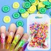 10G 3D Fruit Series Soft Clay Slice Strawberry Lemon Nail Glitter Nail Art Deco Design DIY Nail Art Supplies