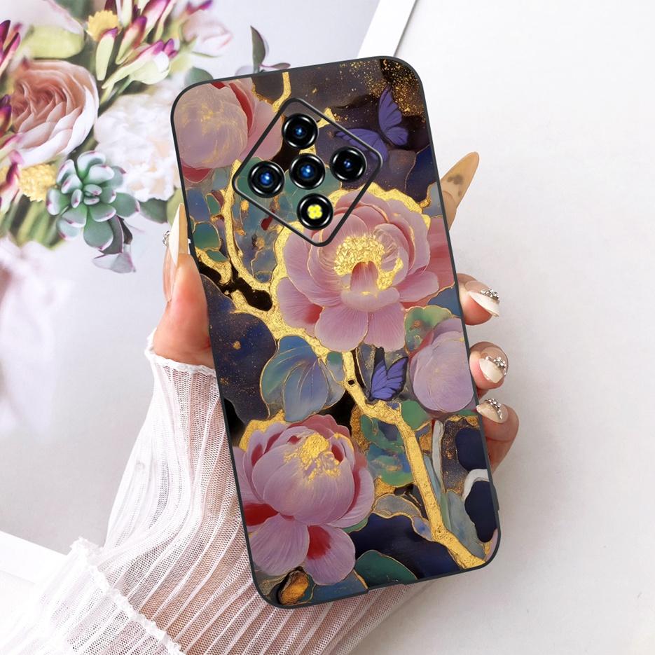 Чехол для Infinix Zero 8 X687 Стильные Цветы Бабочки Рисованный Чехол Мягкий Тонкий Чехол для Телефона Для Infinix Zero 8i Zero8 i X687B Сумки
