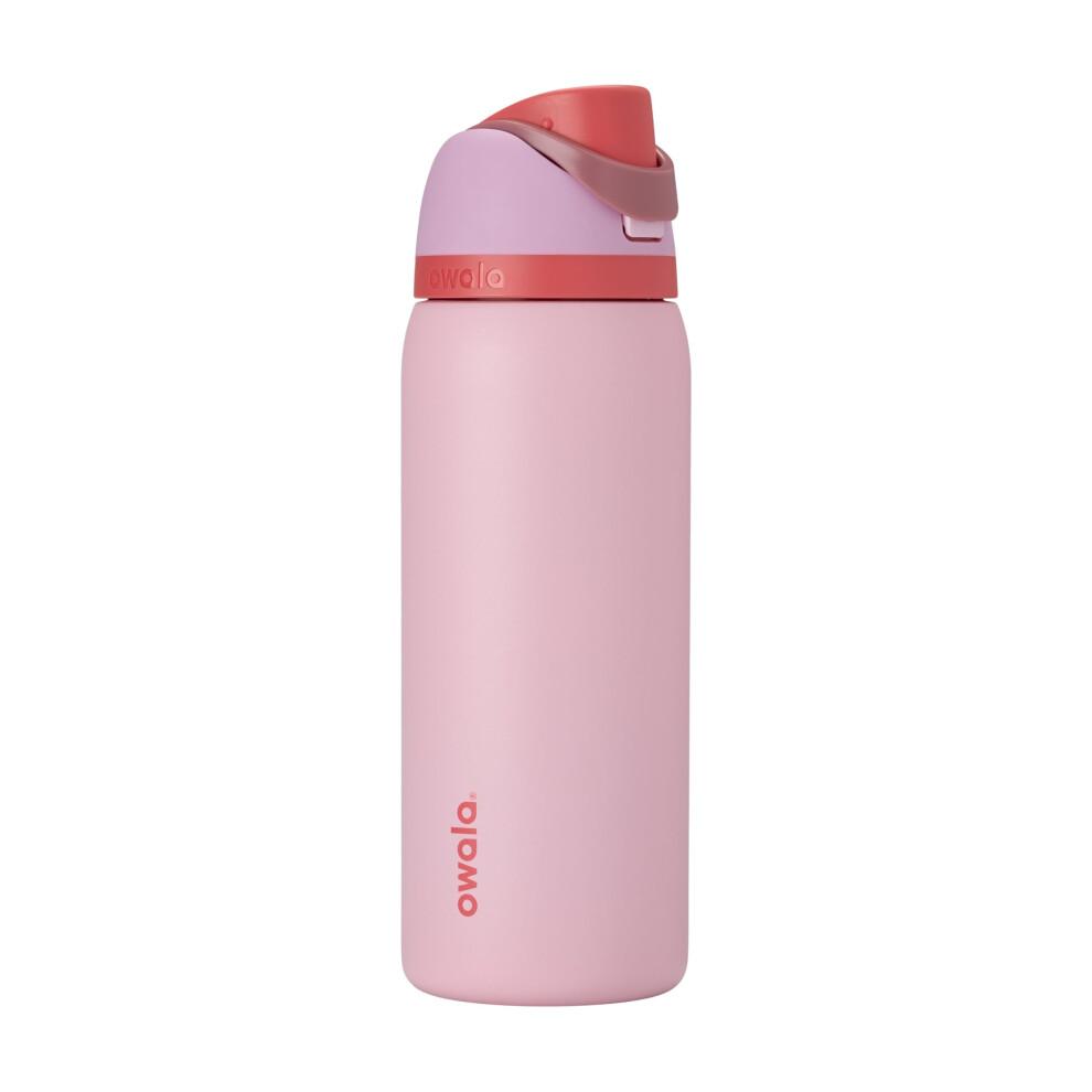 Owala FreeSip Insulated Stainless Steel Water Bottle with Straw for Sports and Travel BPA-Free Sports Water Bottle 32 oz Pink Angel Food Cake