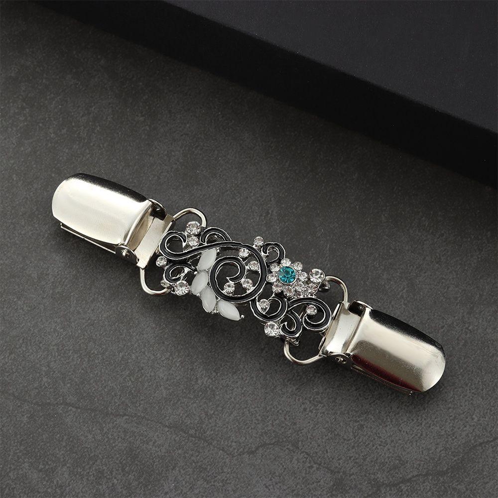 Fashion Winter Crystal Retro Sweater Blouse Pin Cardigan Clip Duck Clip Clasps Shawl Brooch