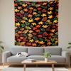 Autumn Leaves Patterned Anti-Slip Patterned - Patterned tapestry for bedroom and living room home decor.
