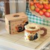 Подарки на день рождения Кошачья керамическая кружка с крышкой Чашка для воды Кружка высокого уровня внешнего вида для девочек Бытовая керамическая чашка для питья