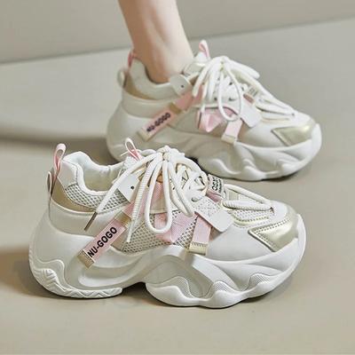 Женские спортивные кроссовки на толстой подошве, повседневные, универсальные, сетчатые, дышащие, для тренировок, спортивные, для бега, повседневные