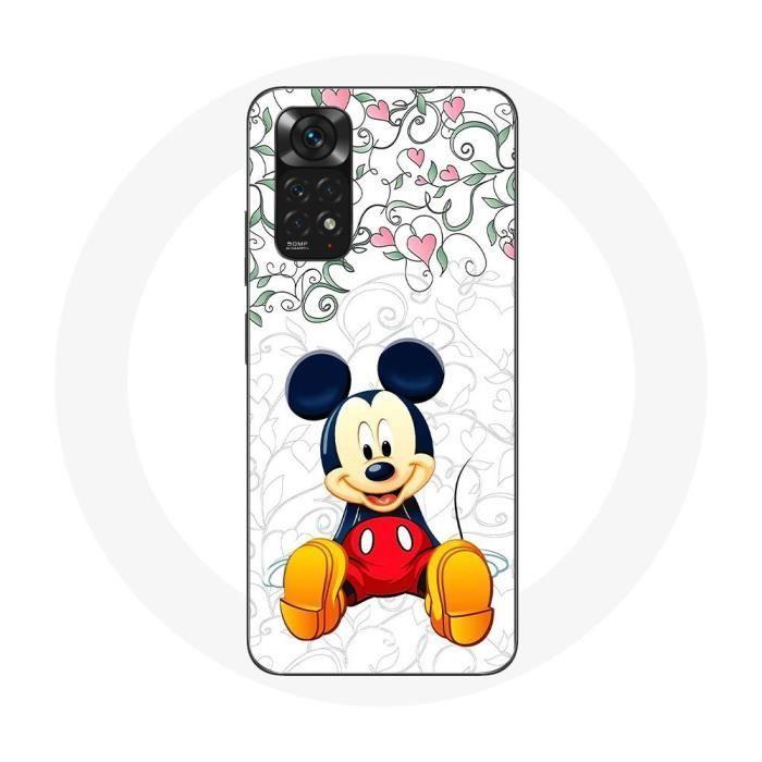Чехол для Xiaomi Redmi Note 11S Микки Маус Цветы Сердца