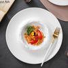 Ceramic Dinner Plate Restaurant Creative Irregular Thick Soup Plate Pasta Plate Snack Plates Dessert Dish Solid Color Tableware