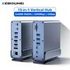 KEBIDUMEI Вертикальные док-станции 15 портов Type C на 2*HDMI&DP 4K60Hz Гигабитный Ethernet-адаптер USB3.2 10 Гбит/с для ноутбука Macbook