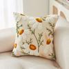 Pastoral Style Flower Pattern Pillowcase Embroidered Flower Cushion Cover  Living Room/Office