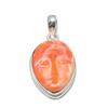 Подвеска из серебра 925 пробы с натуральным оранжевым бирюзовым драгоценным камнем 1,58 дюйма R5D78