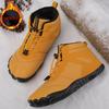 Mens Womens Outdoor Waterproof Winter Boots Snow Barefoot Casual Shoes Warm Work Shoes Ankle Shoes for Climbing Hiking Non-slip